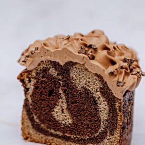 Cake marbré<br>vanille / chocolat<br>