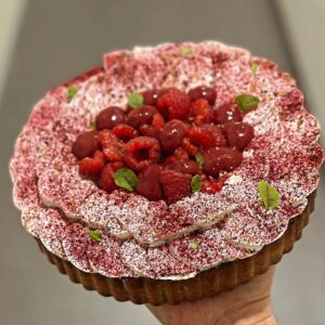 Tarte framboise vanille